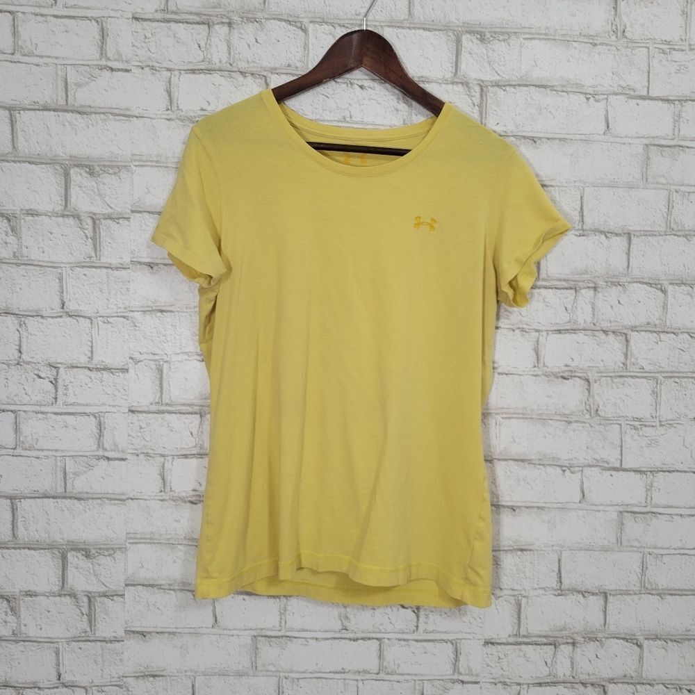 Under Armour charged cotton yellow tee